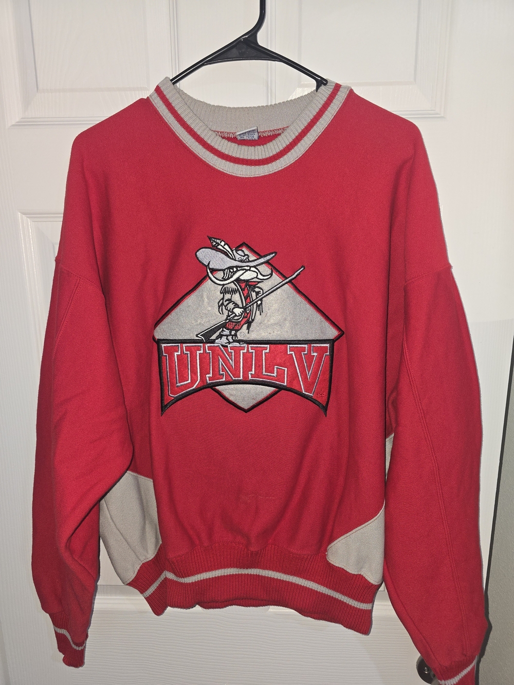 UNLV Red Crewneck Sweater - Collegiate Pullover